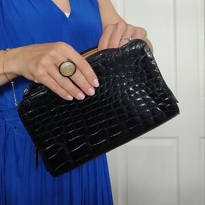Mauro Governa Alligator Leather Clutch
